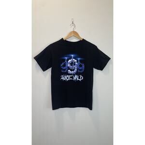 Juice Wrld 999 Club No Vanity Skulls Spell Out T-Shirt 2 Sided Lightning Small